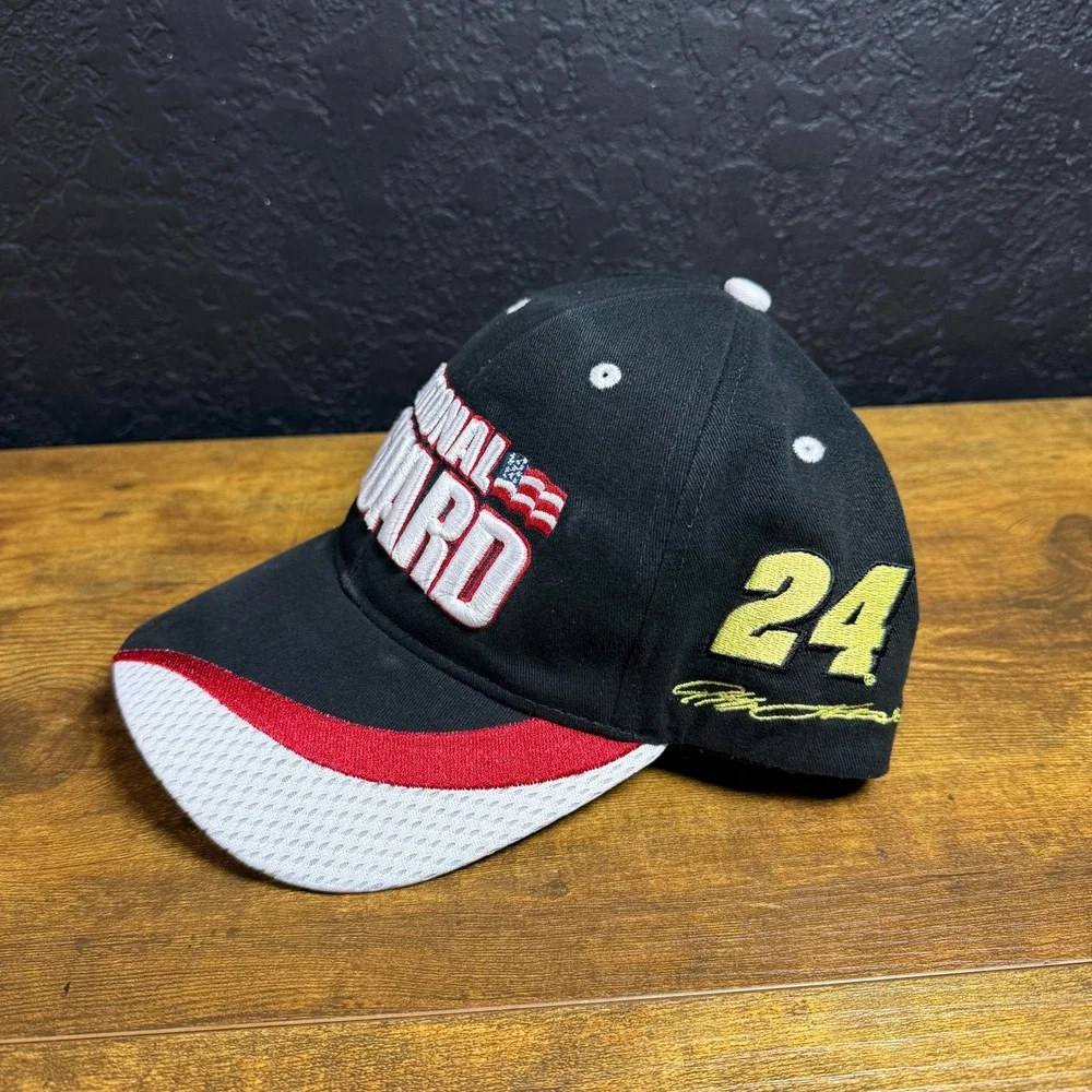 National Guard Jeff Gordon #24 Black Cotton NASCAR Racing Hat Adult OSFM